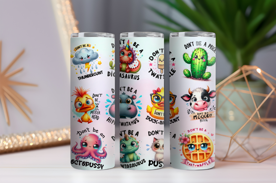 Sarcastic Collage- 20oz Drink Skinny Tumbler