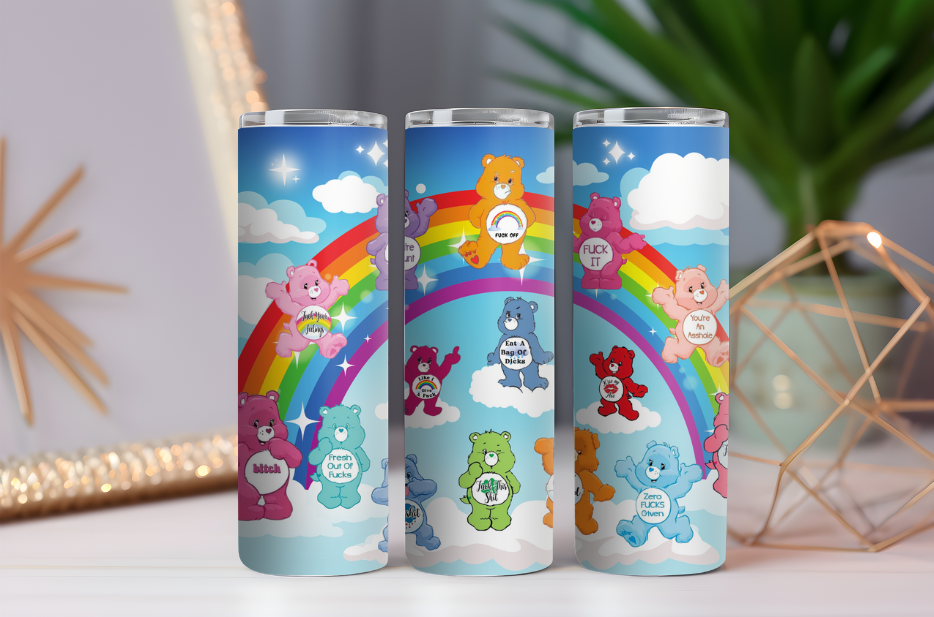 Care Bear Gang Sarcastic- 20oz Drink Skinny Tumbler
