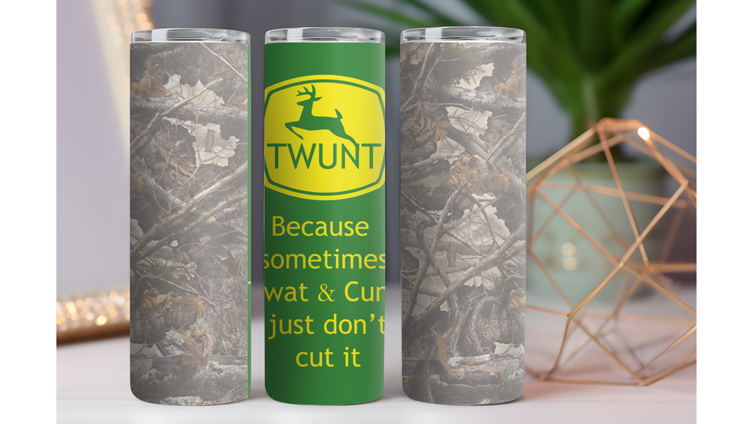Twunt Deer Light Camo 20 oz. Drink Skinny Tumbler