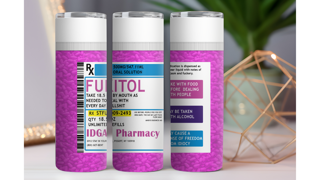 RX Fukitol Purple 20 oz. Drink Skinny Tumbler