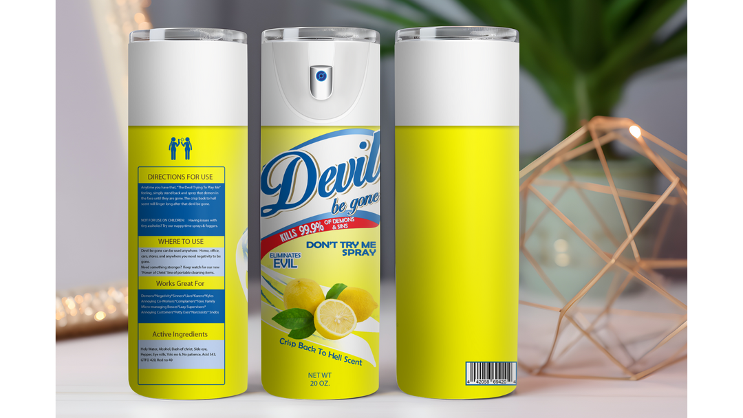 Devil Be Gone Lemon 20 oz. Drink Skinny Tumbler