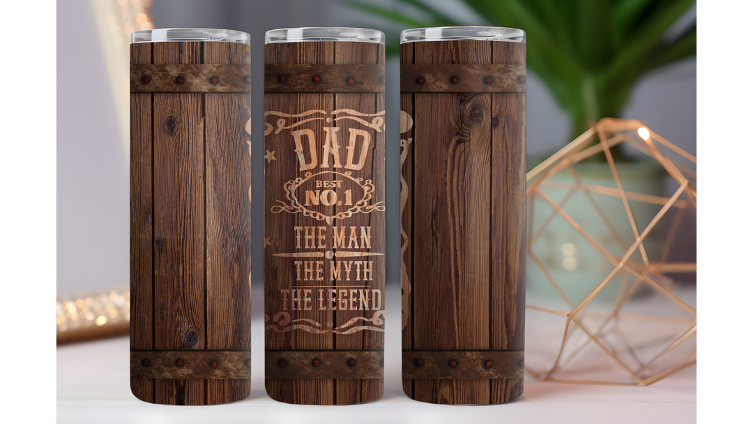 Dad The Man, The Myth, The Legend 20 oz. Drink Skinny Tumbler