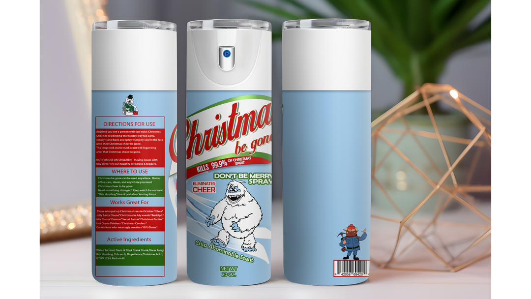 Christmas Be Gone Abominable Snowman 20 oz. Drink Skinny Tumbler