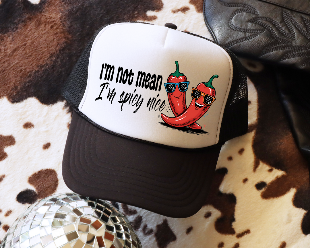 I'm Not Mean I'm Spicy Nice Hat