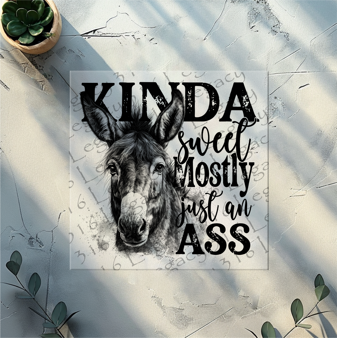 Kinda Sweet Mostly Just an Ass Donkey- DTF Ready to Press