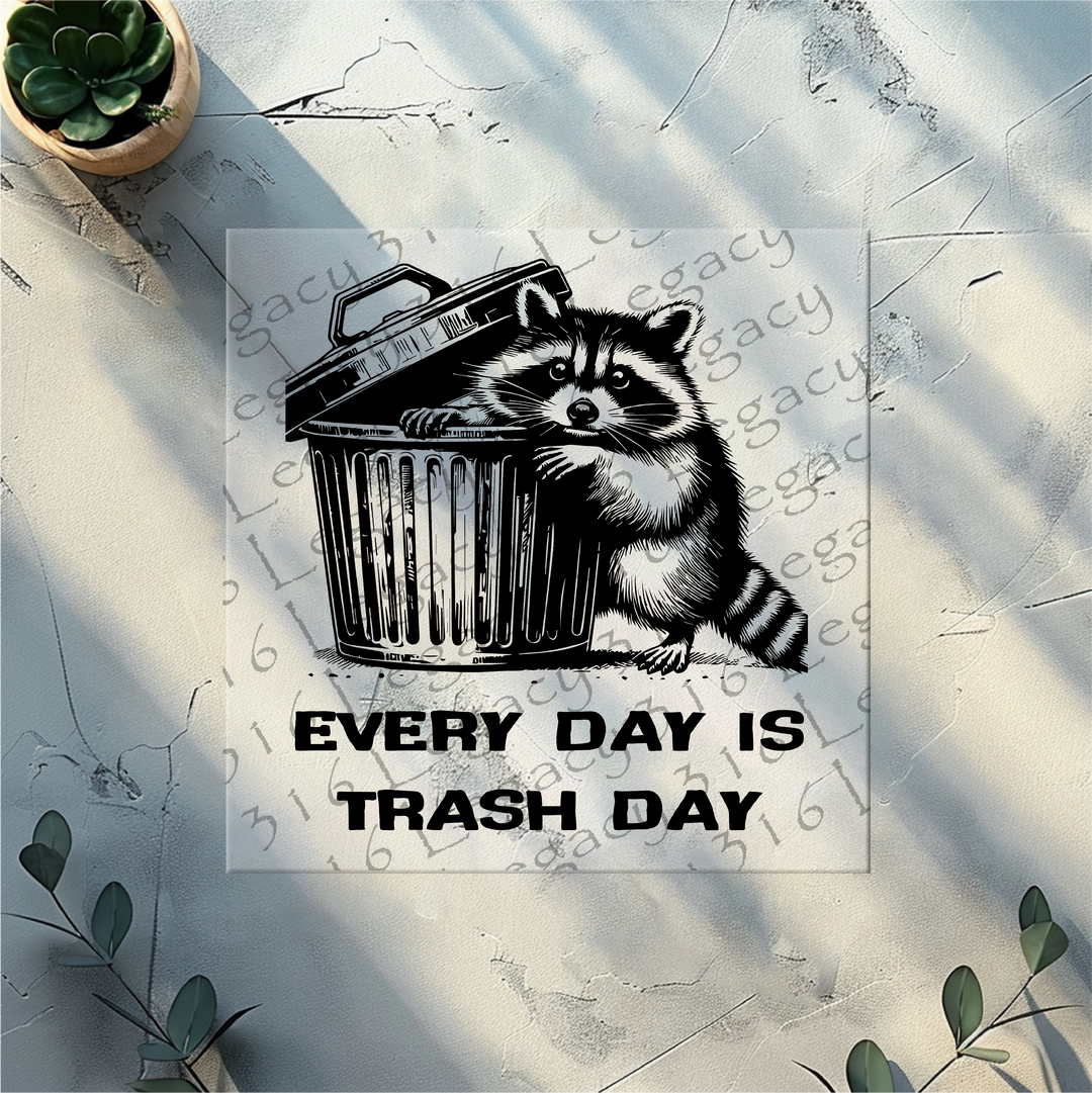 Every Day is Trash Day Raccoon- DTF Ready to Press