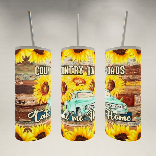 Country Roads Take me Home- 20 oz Skinny Tumbler