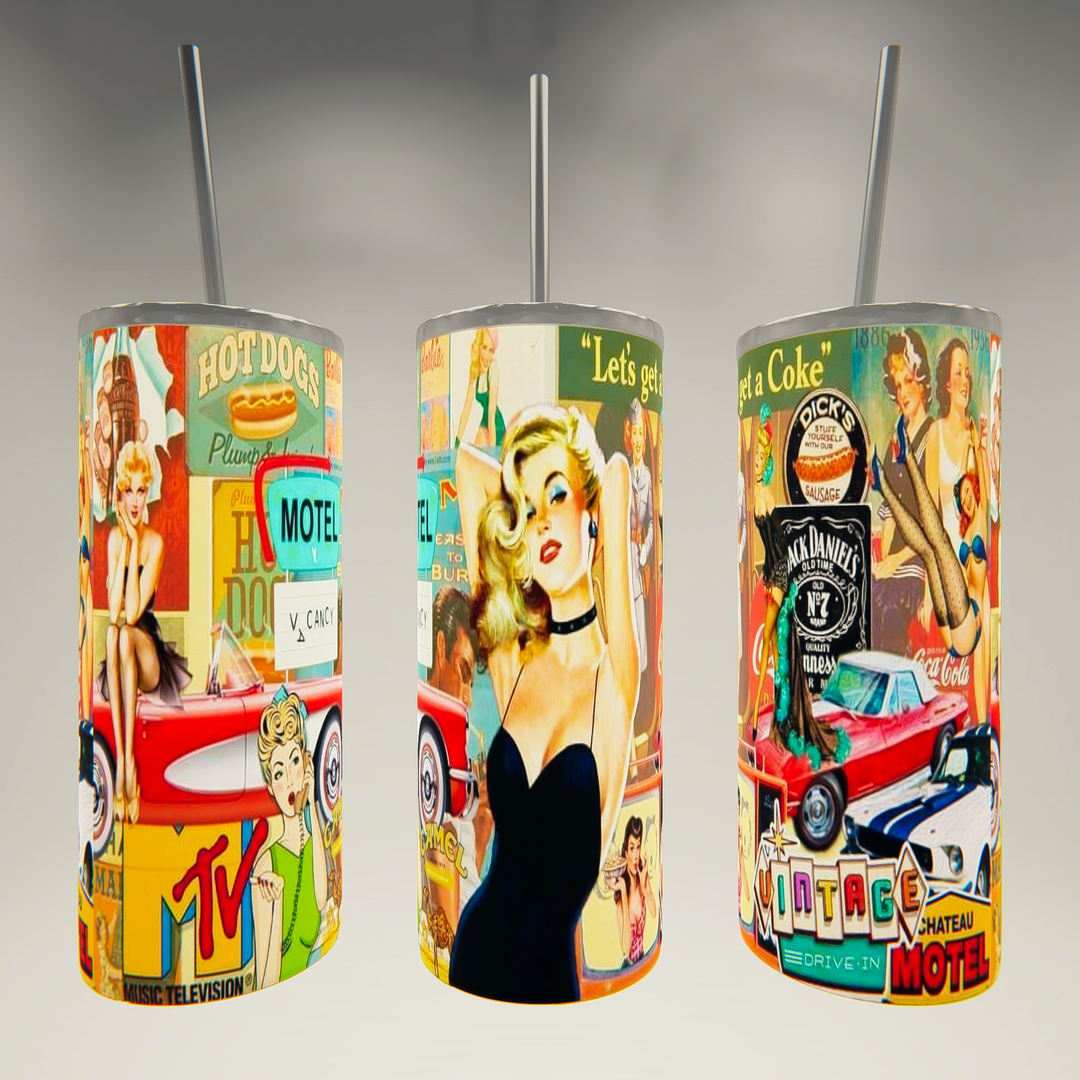 Vintage Pin-ups- 20 oz Skinny Tumbler