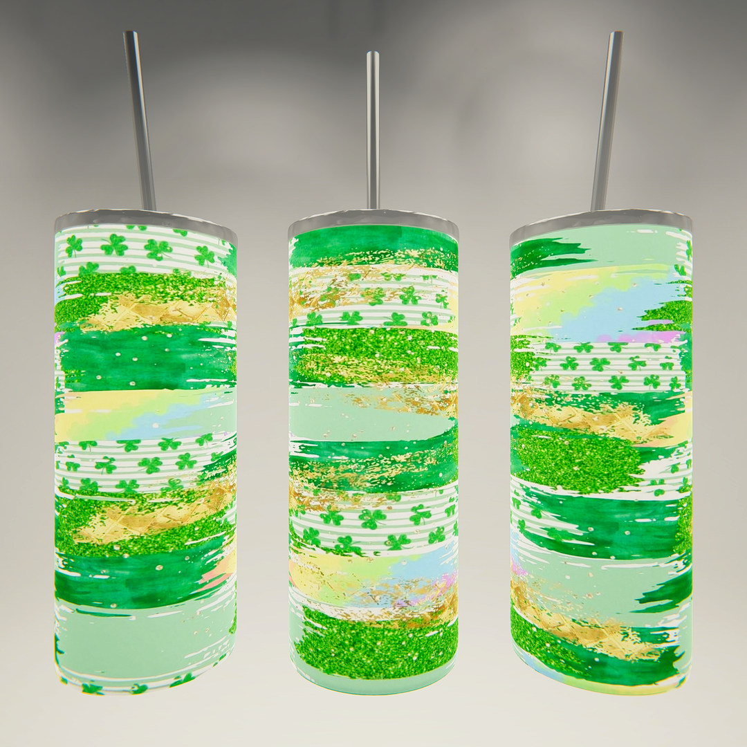 Shamrock Print- 20 oz Skinny Tumbler