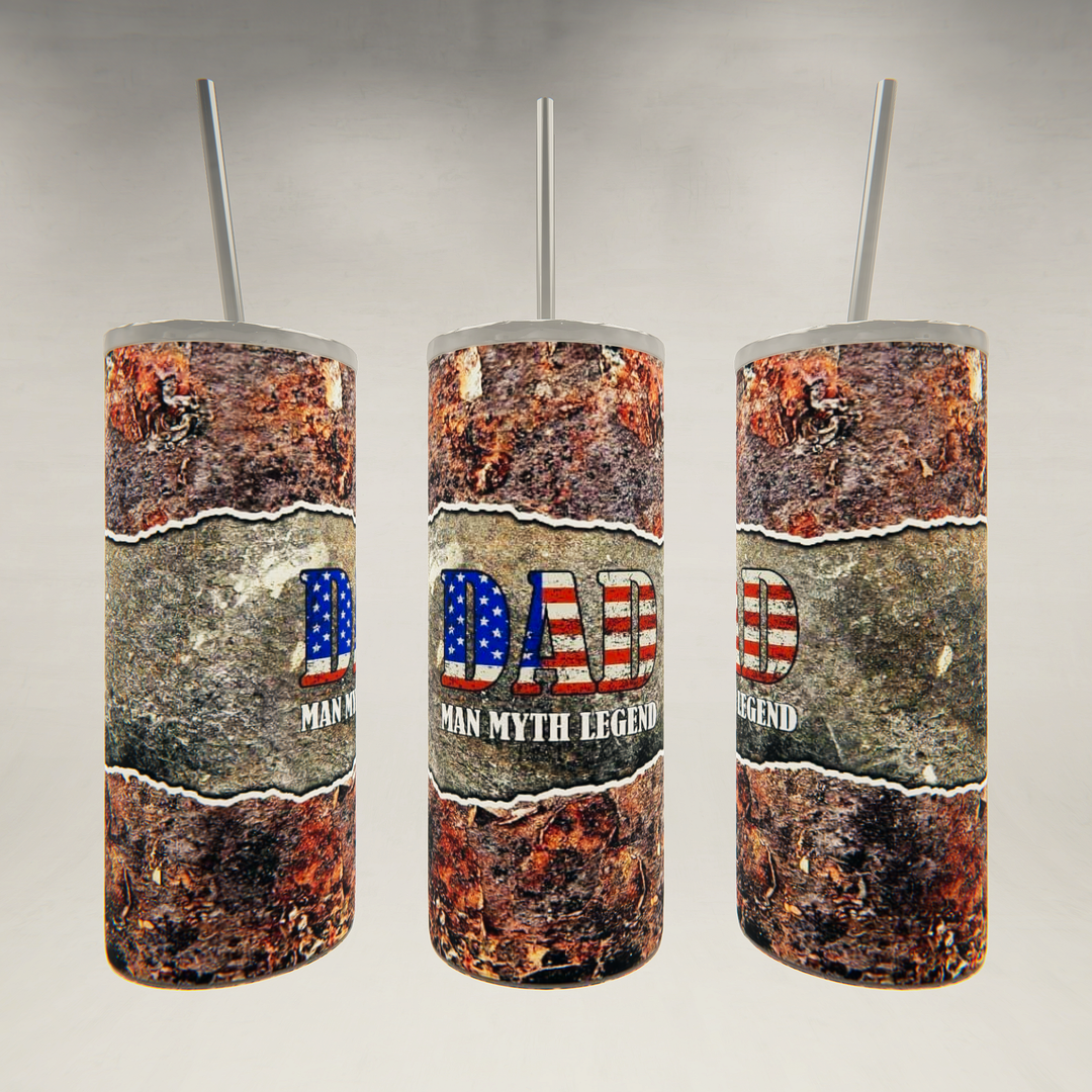 Dad- The Man-Myth-Legend -20 oz Skinny Tumbler