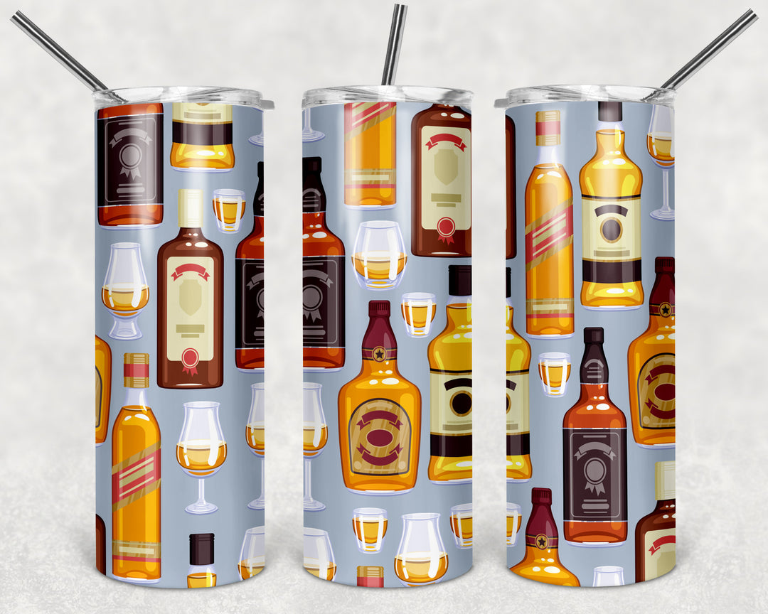 Misc Bottle Print- 20 oz Skinny Tumbler
