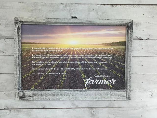 Born to be a Farmer Corn Canvas Print
