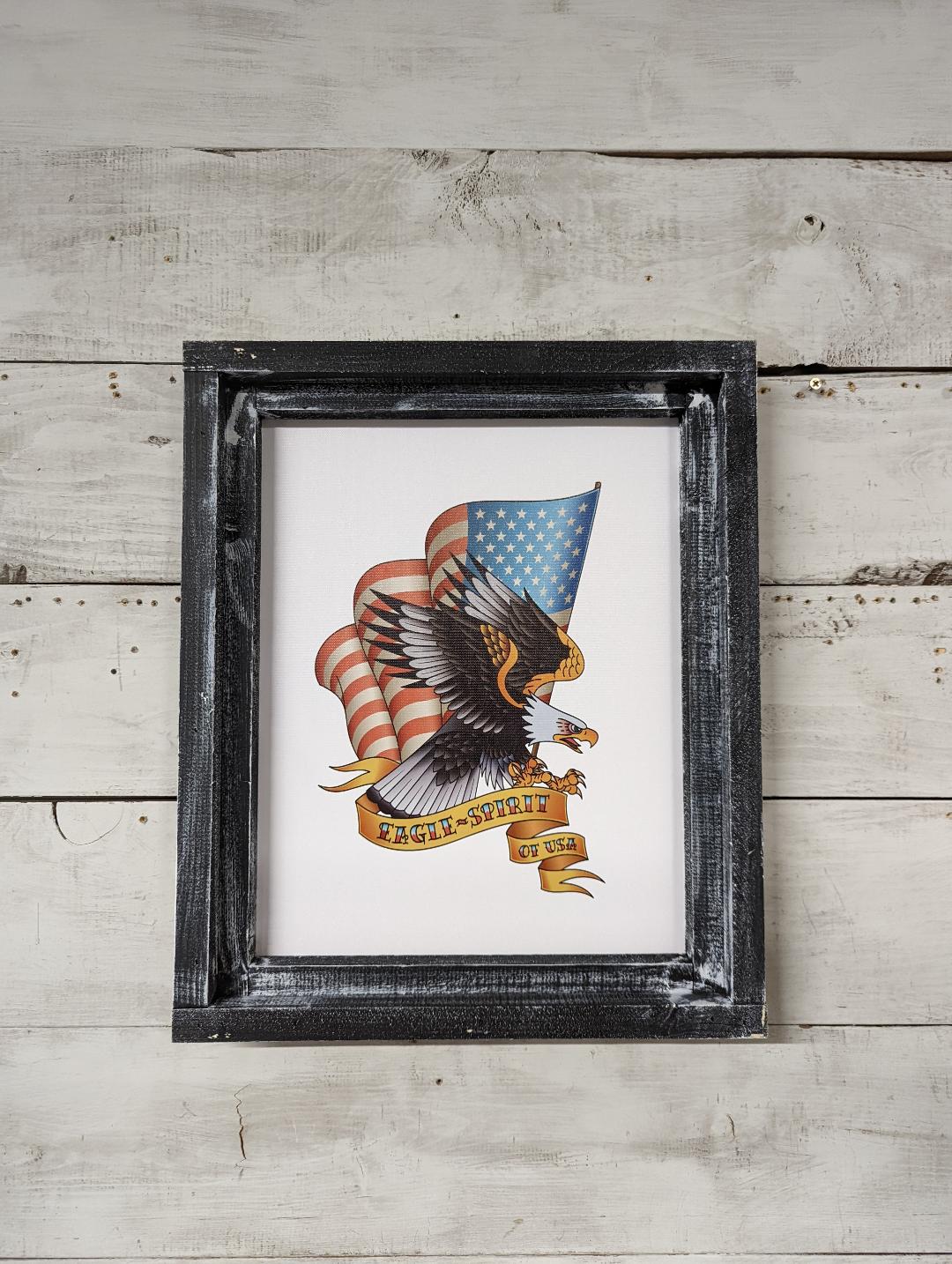 Eagle Flag Canvas Print