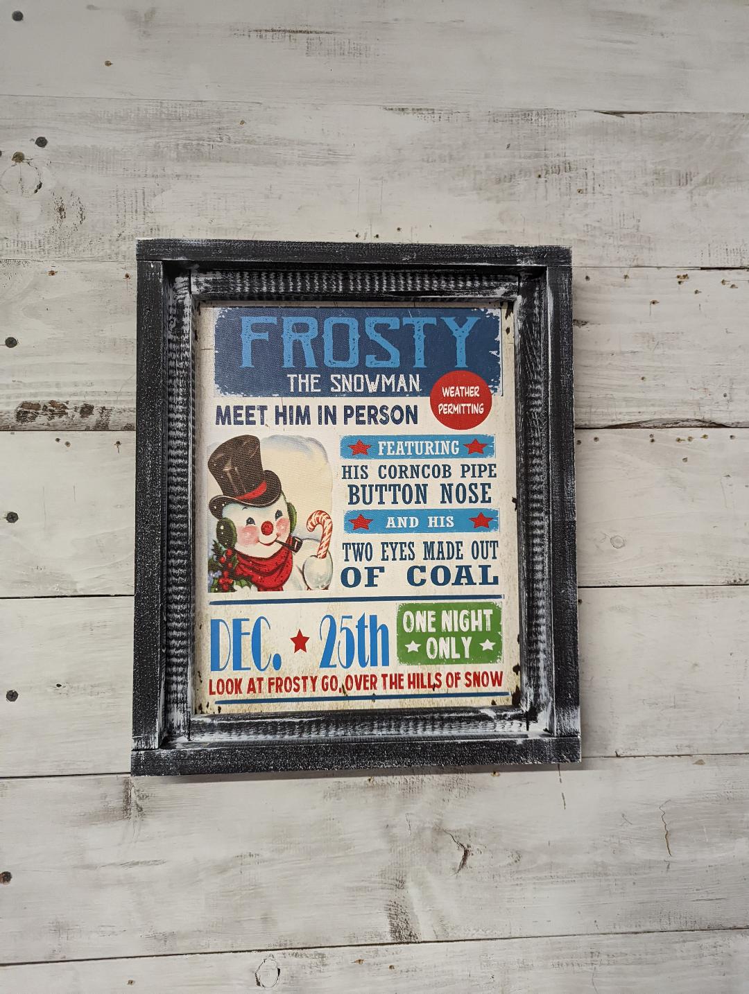 Frosty the Snowman One Night Only Canvas Print