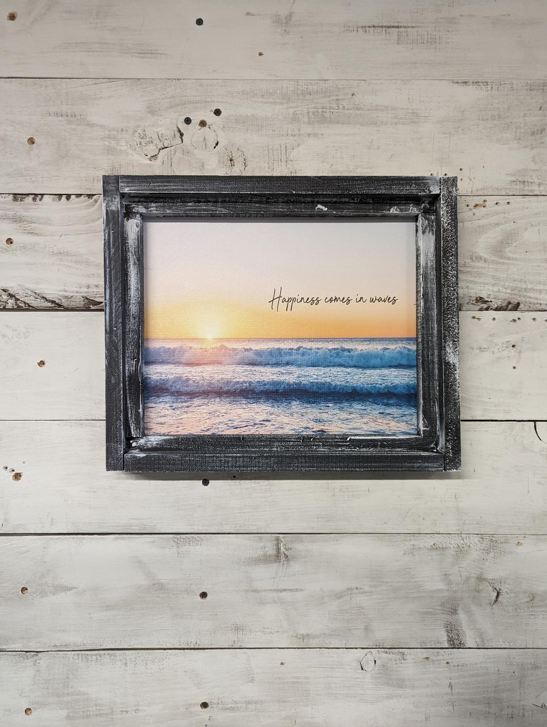 Happiness Comes in Waves Canvas Print