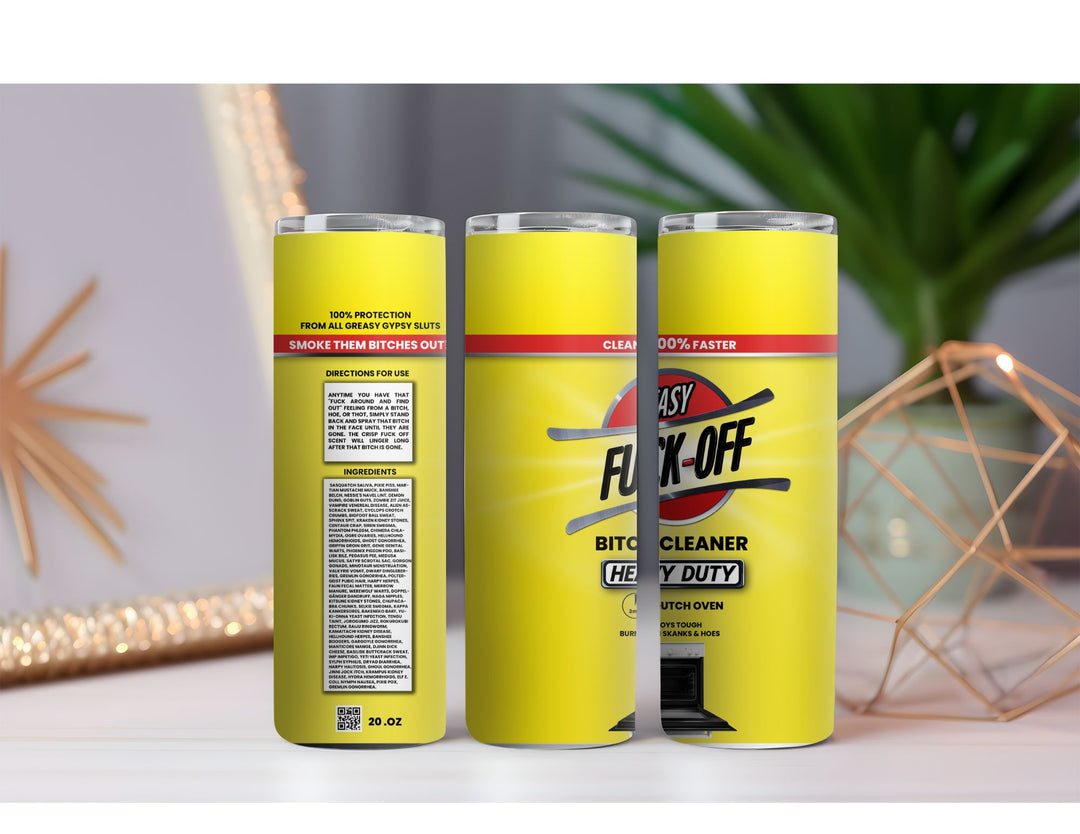 Easy Fuck Off 20 oz. Drink Skinny Tumbler