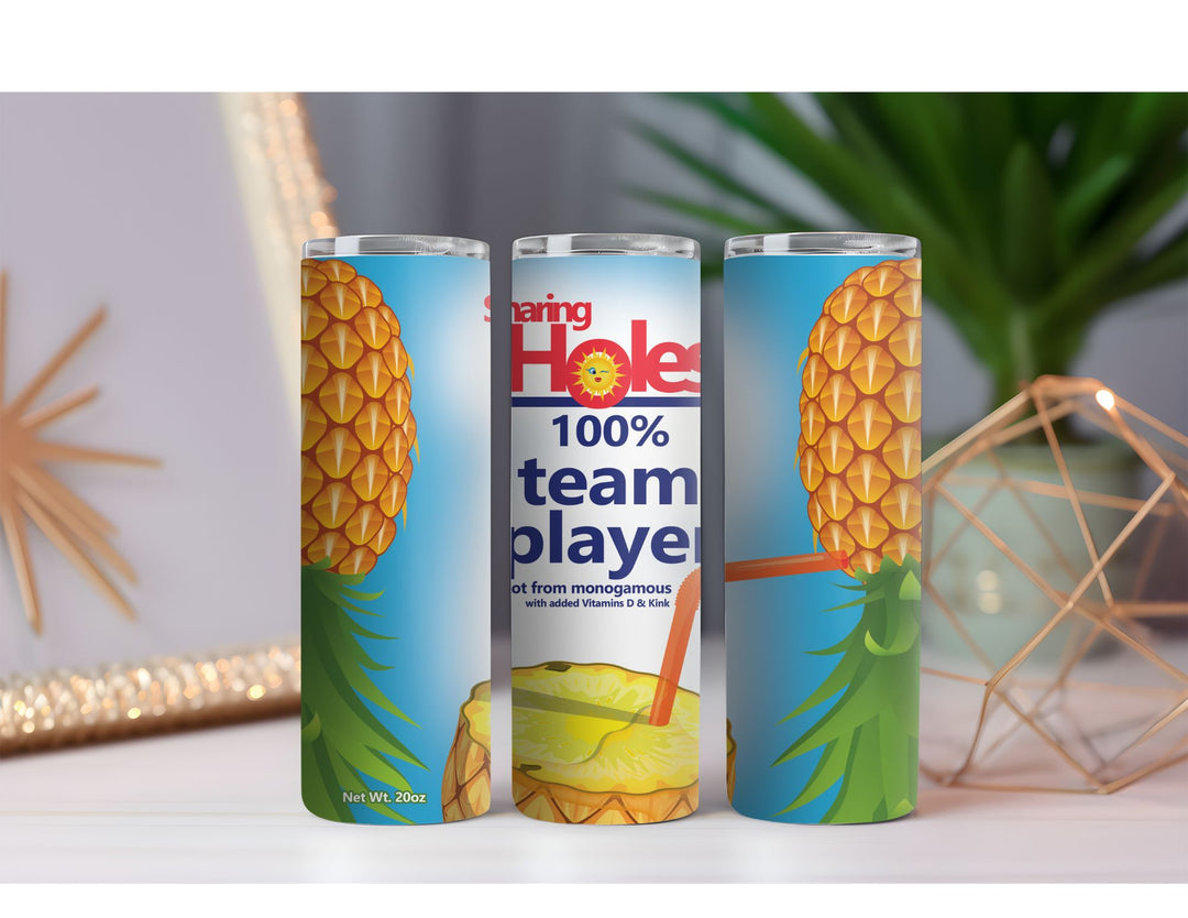 Pineapple Sharing Holes 20 oz. Drink Skinny Tumbler
