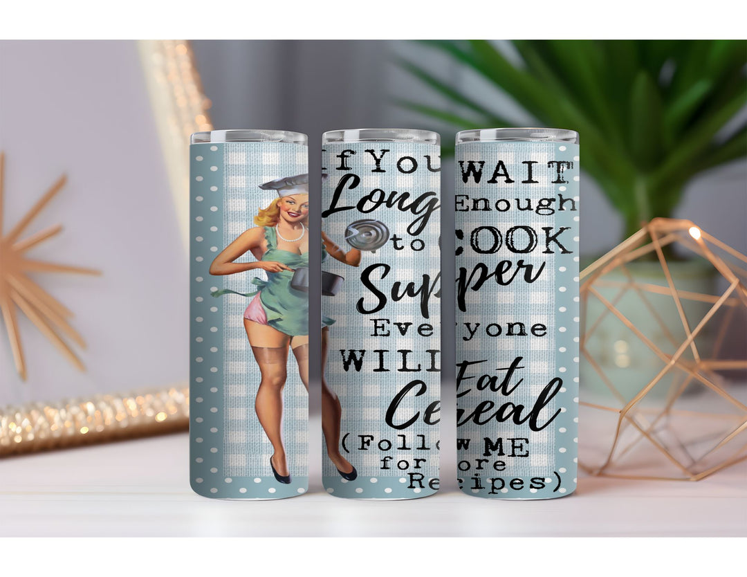 Eat Cereal 20 oz. Skinny Drink Tumbler
