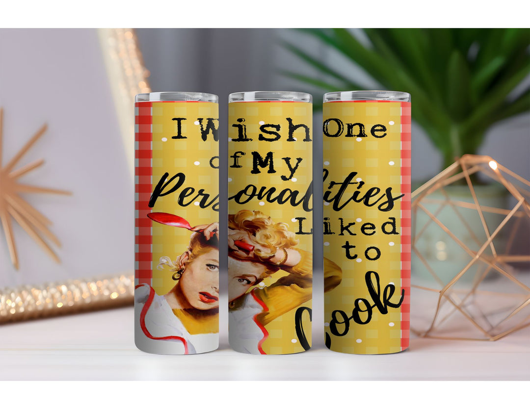 Personalities Like to Cook 20 oz. Skinny Drink Tumbler