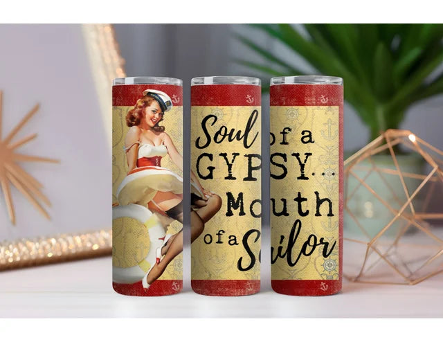 Soul of a Gypsy 20 oz. Skinny Drink Tumbler