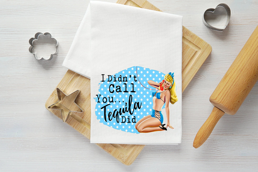 I Didn't Call Vintage Graphic Tea Towel