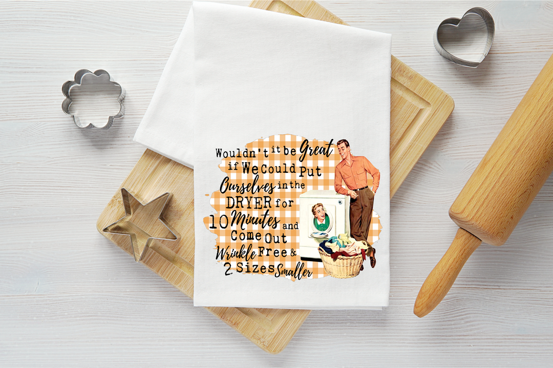 Wrinkle Free Vintage Graphic Tea Towel