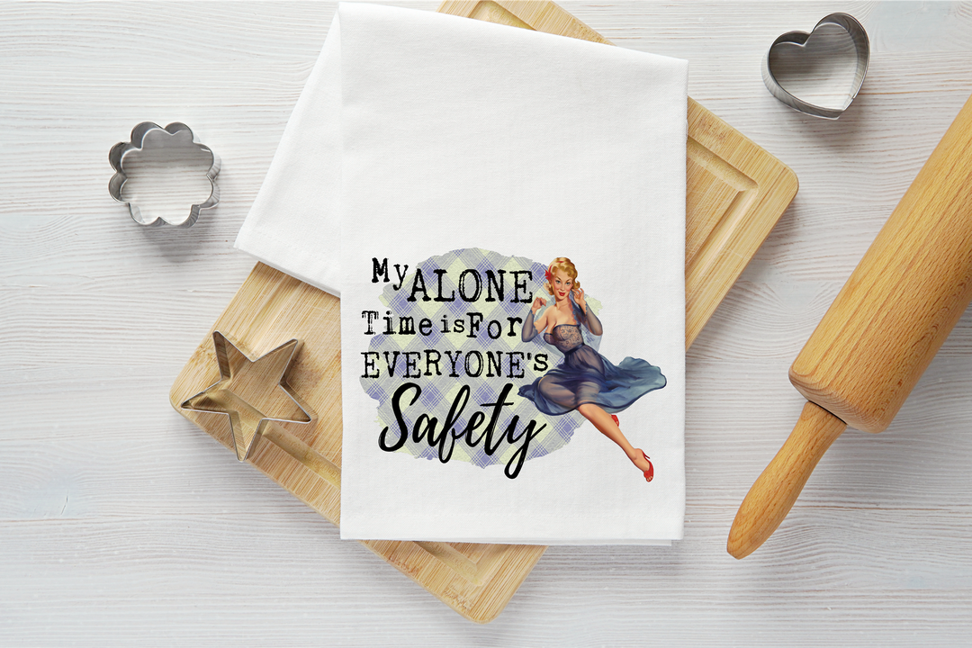 For Everyone's Safety Vintage Graphic Tea Towel