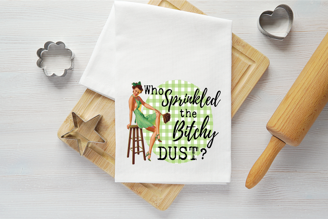 Bitchy Dust Vintage Graphic Tea Towel