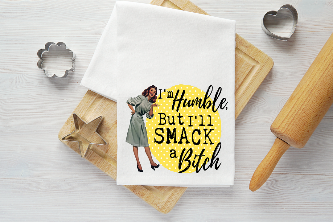 Smack a Bitch Vintage Graphic Tea Towel