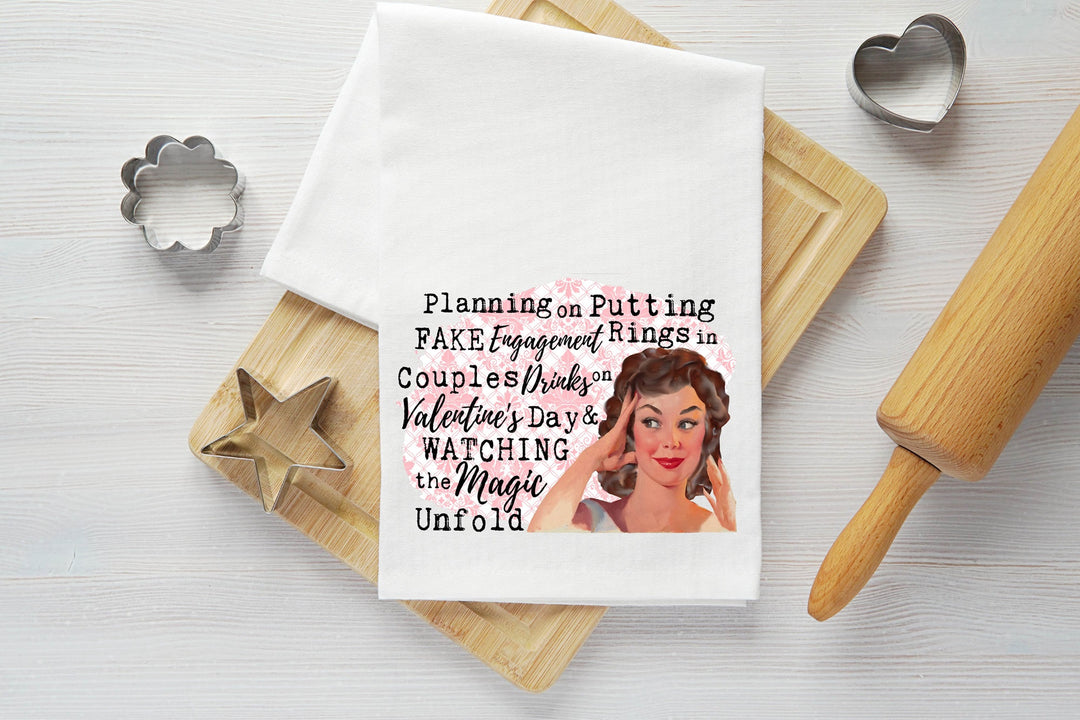 Watching the Magic Unfold Vintage Graphic Tea Towel