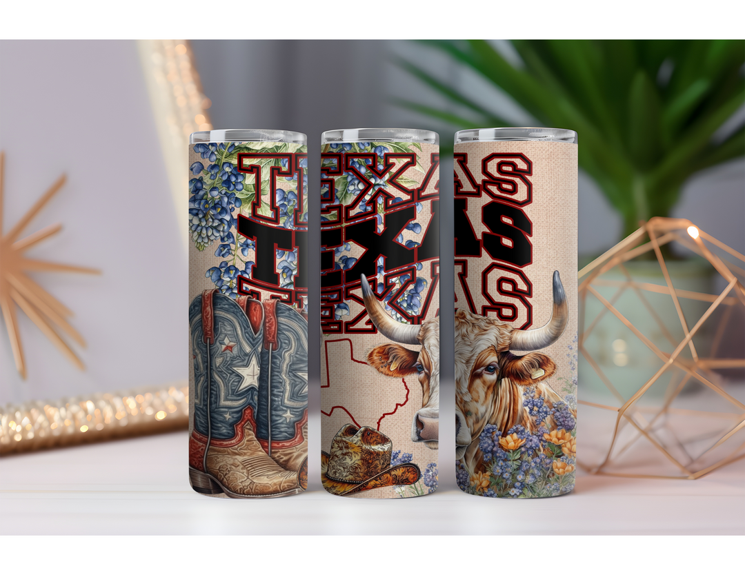 Texas Collage 20 oz. Drink Skinny Tumbler
