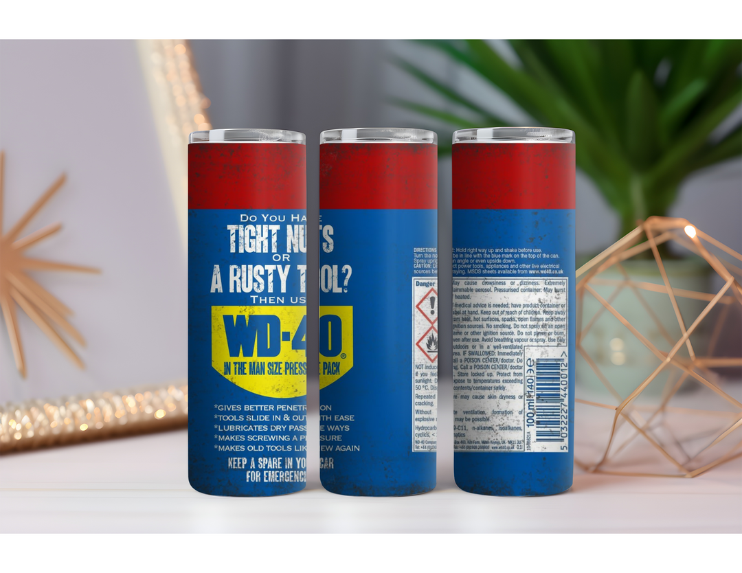 WD-40 Tight Nuts 20 oz. Drink Skinny Tumbler