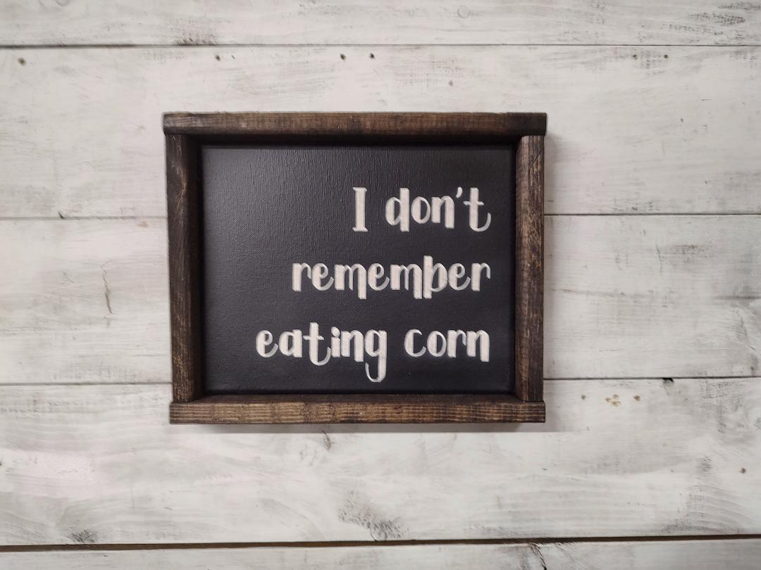 Eating Corn (8x10) Canvas