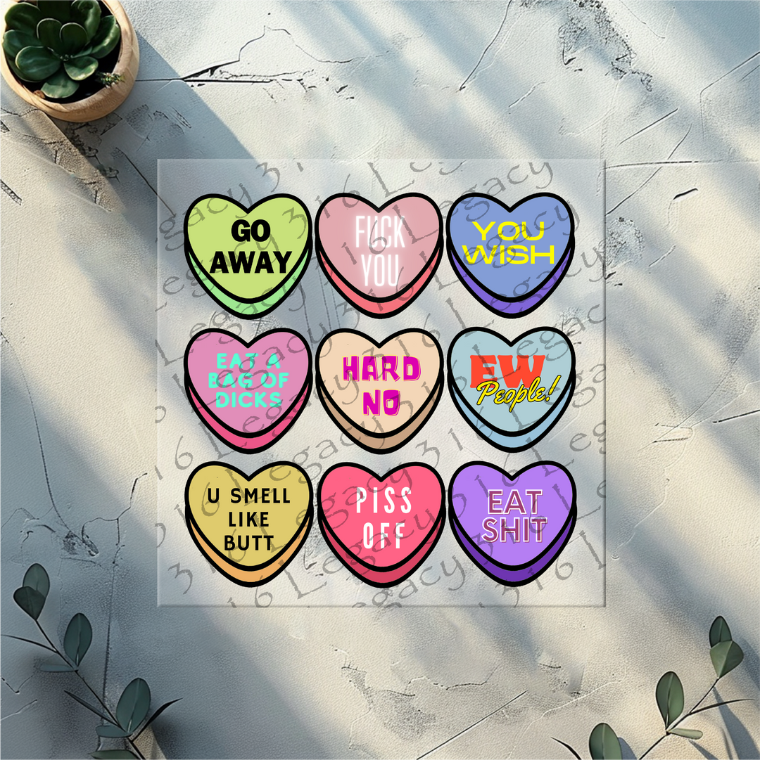 Anti-Valentine Heart Candy Valentines Day- DTF Ready to Press
