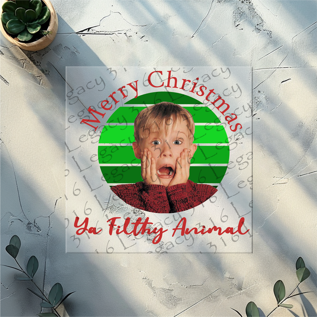 Ya Filthy Animal Kevin, Christmas- DTF Ready to Press
