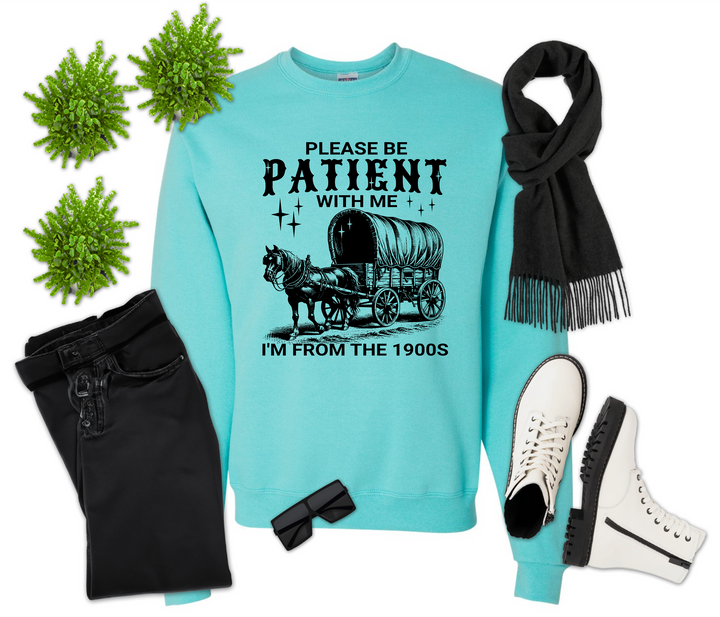 Please Be Patient with Me 1900's Covered Wagon Shirt