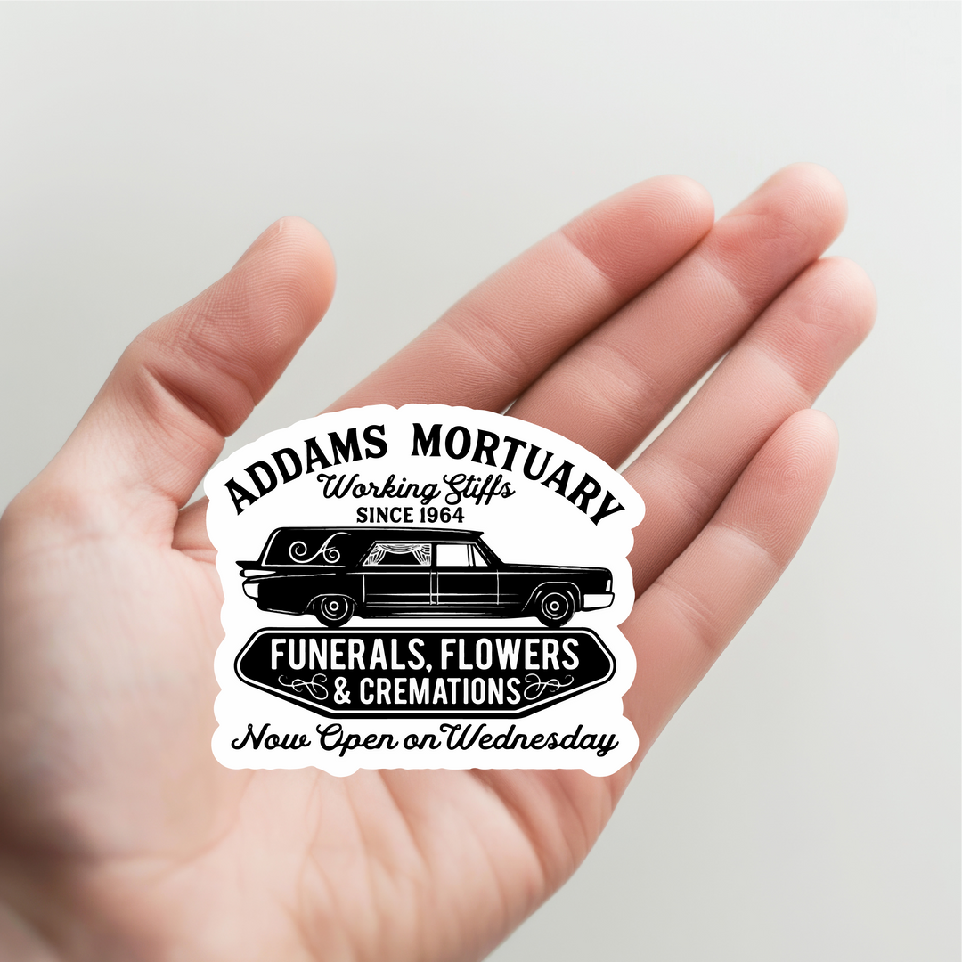 Addams Mortuary Sticker