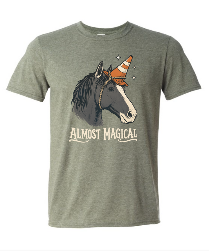 Almost Magical, Horse Unicorn, Traffic Cone Shirt