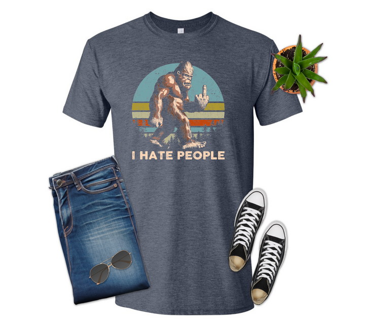 Big Foot Sasquatch I Hate People Shirt