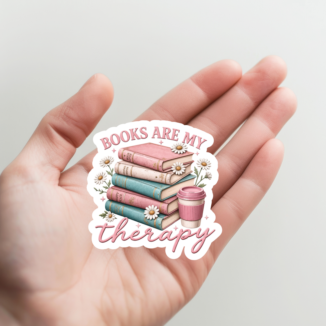 Books are My Therapy Sticker