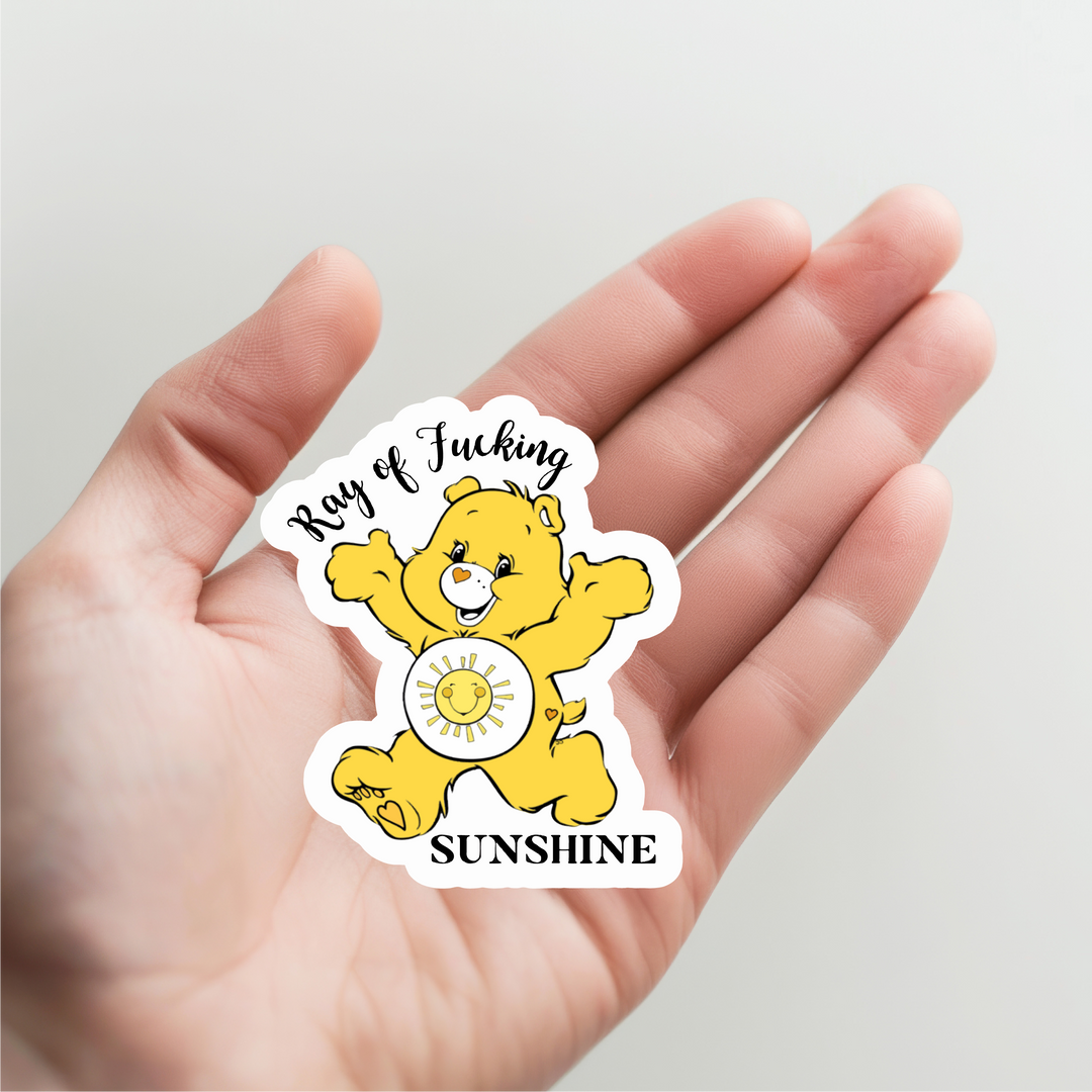 Care Bear Yellow Ray of Fucking Sunshine Sticker