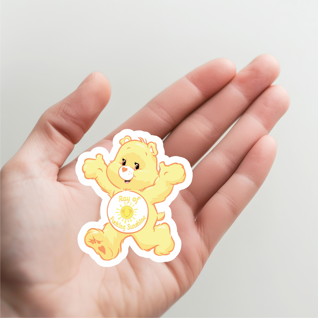 Care Bear Yellow Ray of Fucking Sunshine Belly Sticker