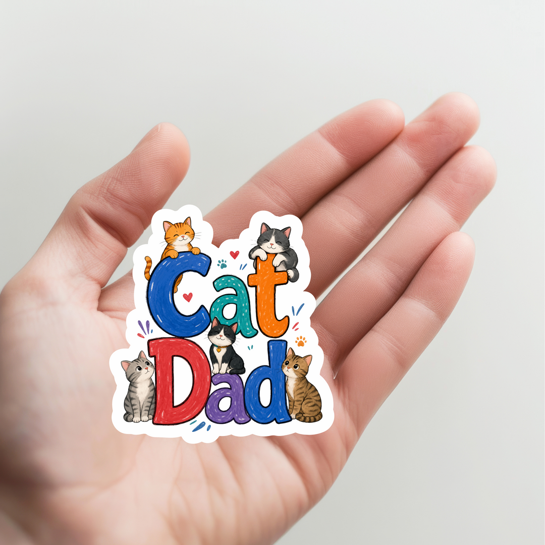 Cat Dad Sticker