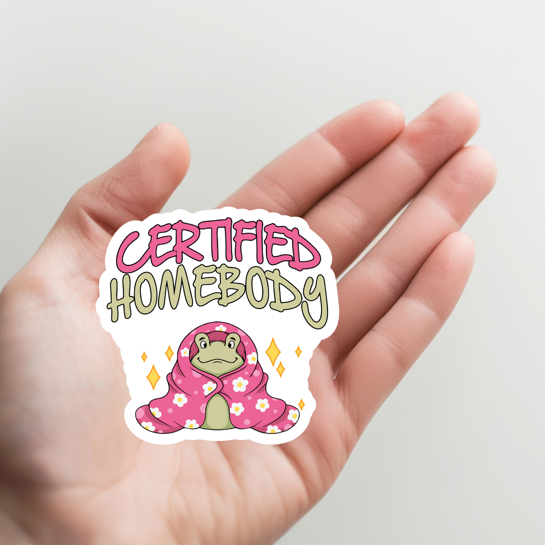 Certified Homebody Frog Sticker