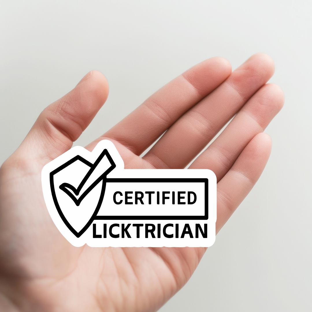 Certified Licktrician Sticker