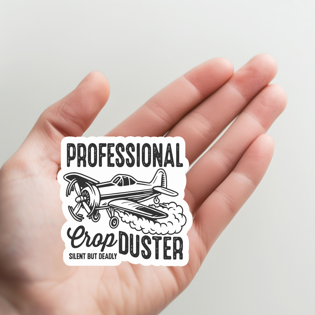 Professional Crop Duster Sticker