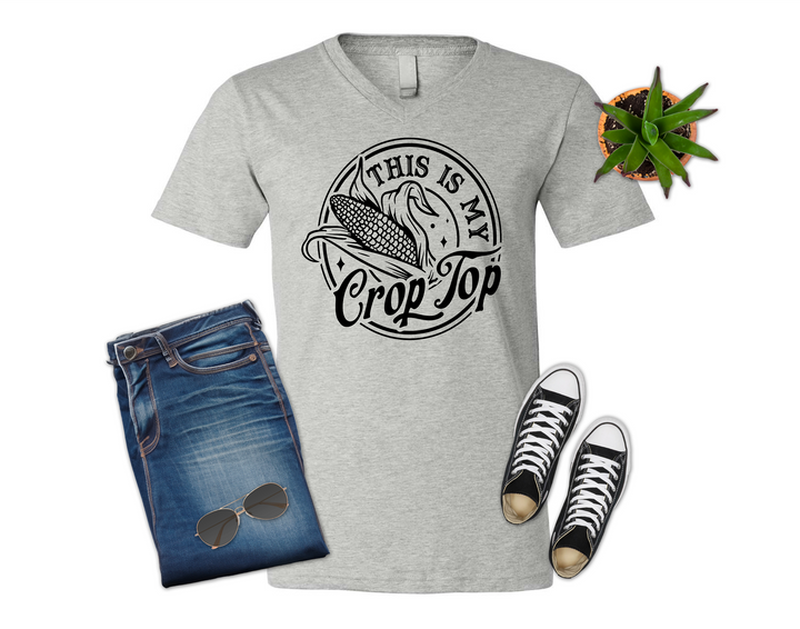 Crop Top Circle Corn Shirt