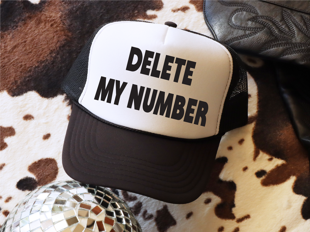 Delete My Number Trucker Hat