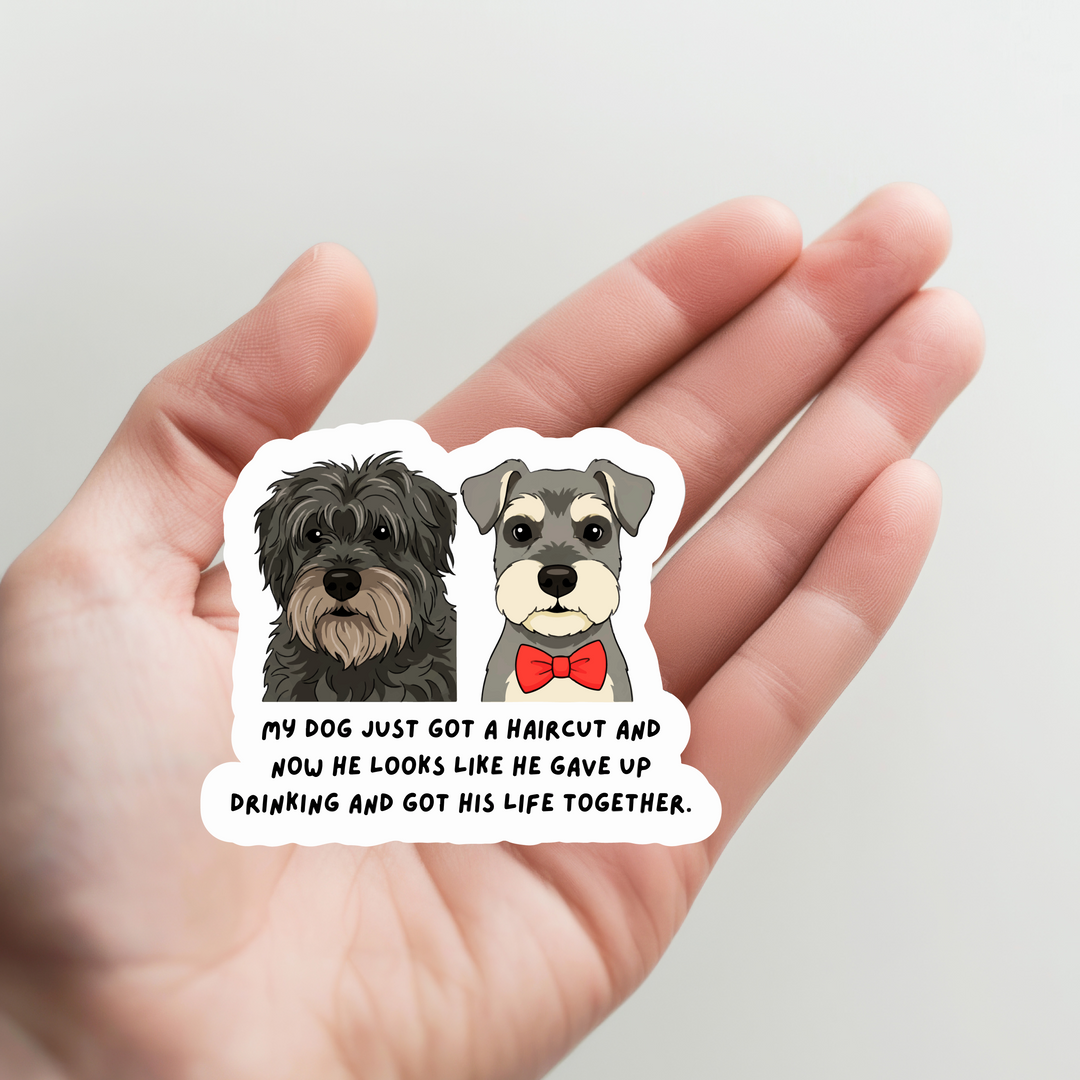 Dog Got a New Life Sticker