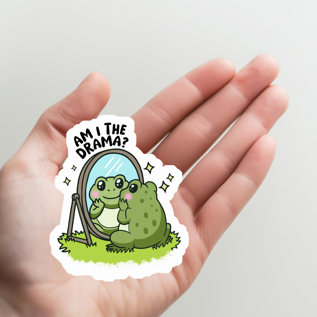 Frog Am I the Drama Sticker